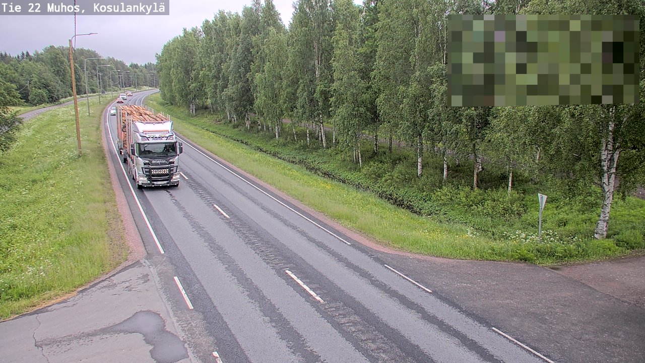 Kelikamerat Kuva Tie 22 Muhos, Kosulankylä, Muhos, Pohjois-Pohjanmaa