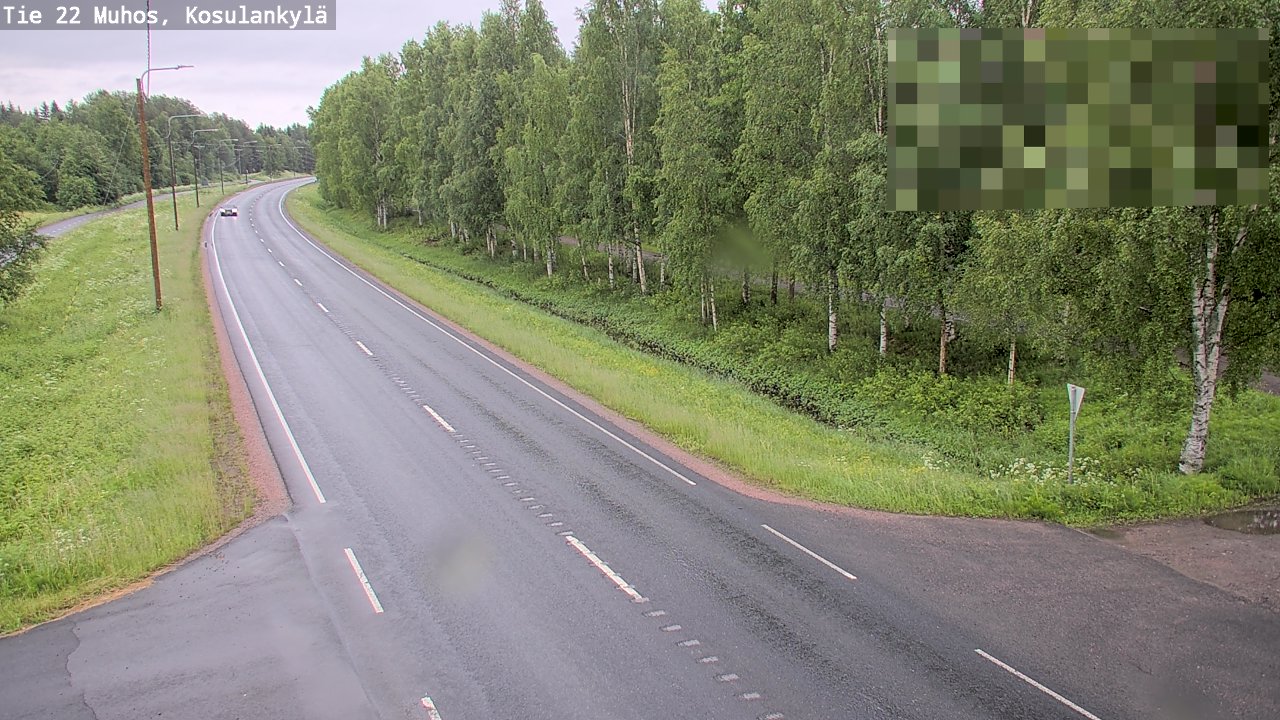 Weather Camera Image Road 22 Muhos, Kosulankylä, Muhos, Pohjois-Pohjanmaa