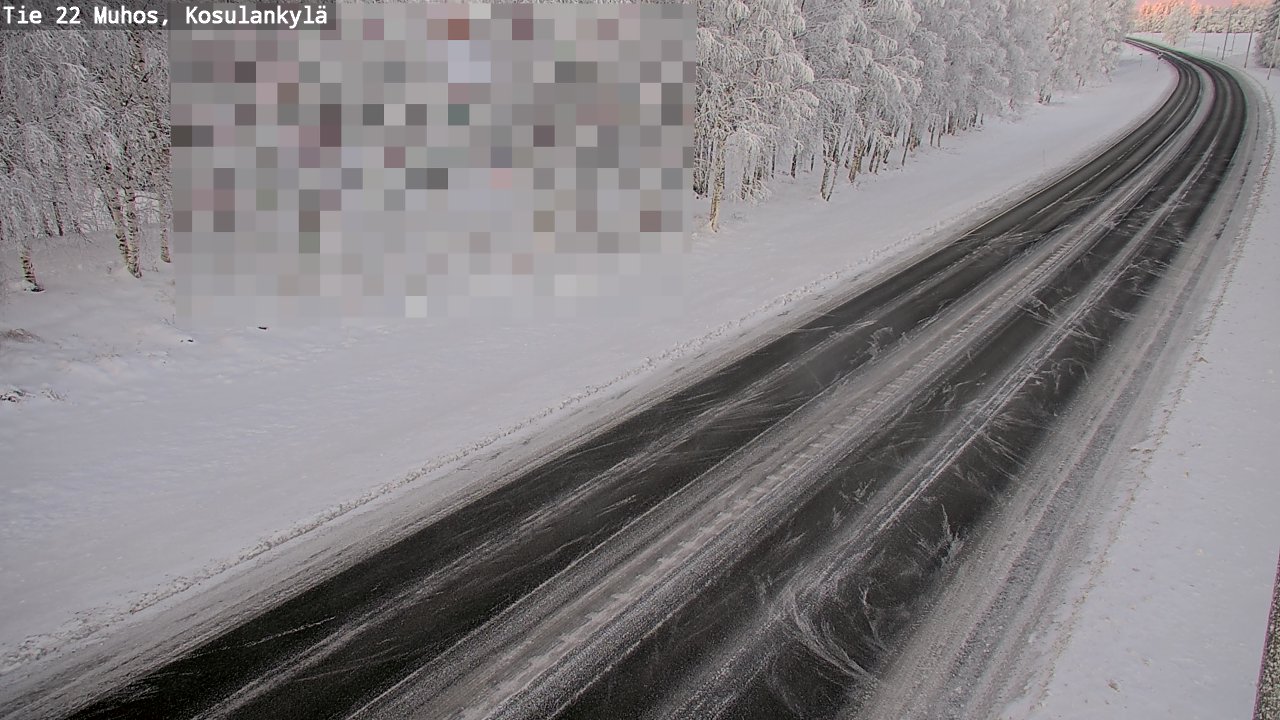 Weather Camera Image Road 22 Muhos, Kosulankylä, Muhos, Pohjois-Pohjanmaa