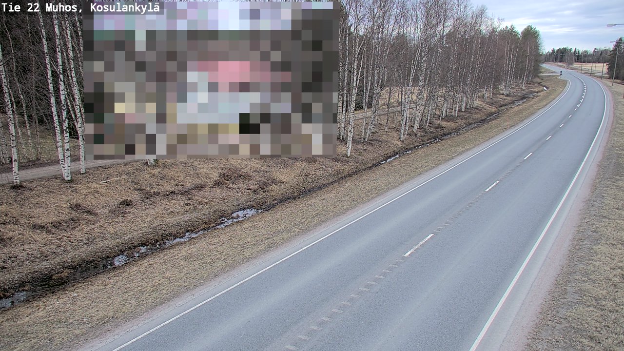 Weather Camera Image Road 22 Muhos, Kosulankylä, Muhos, Pohjois-Pohjanmaa