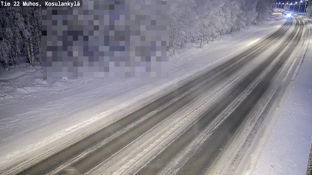 Weather Camera Image Väg 22 Muhos, Kosulankylä, Muhos, Pohjois-Pohjanmaa