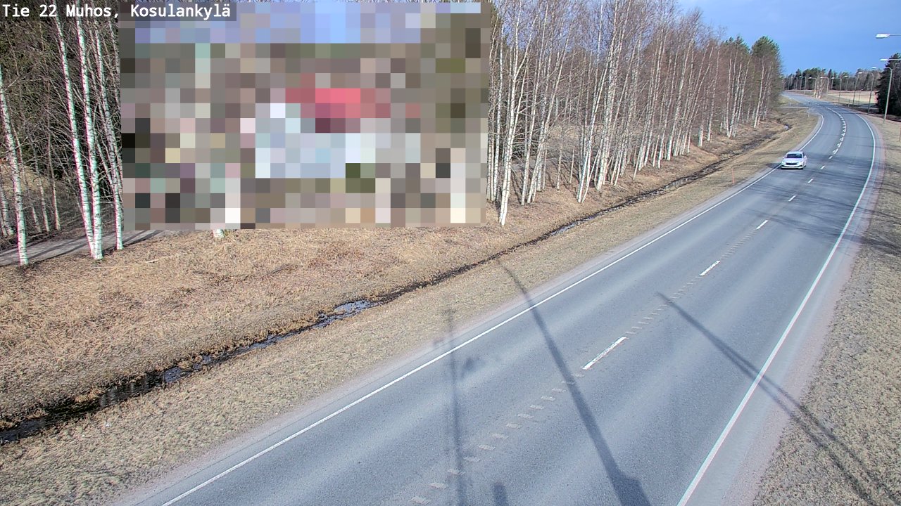 Weather Camera Image Road 22 Muhos, Kosulankylä, Muhos, Pohjois-Pohjanmaa