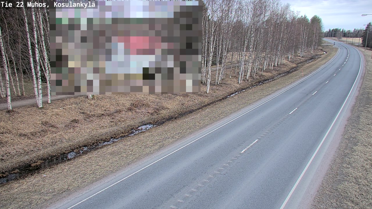 Weather Camera Image Road 22 Muhos, Kosulankylä, Muhos, Pohjois-Pohjanmaa
