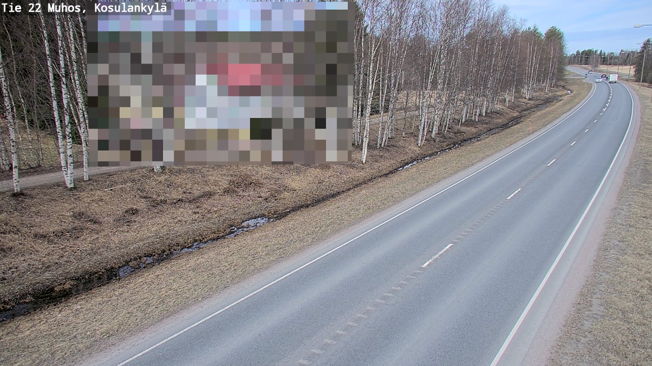 Weather Camera Image Road 22 Muhos, Kosulankylä, Muhos, Pohjois-Pohjanmaa
