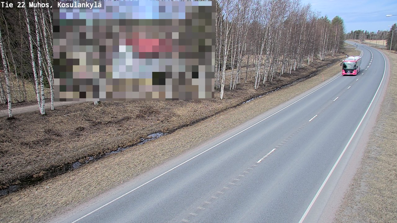 Weather Camera Image Road 22 Muhos, Kosulankylä, Muhos, Pohjois-Pohjanmaa