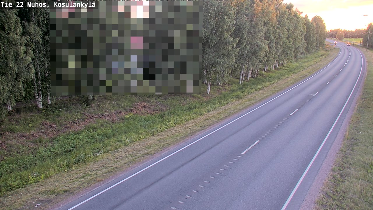 Kelikamerat Kuva Tie 22 Muhos, Kosulankylä, Muhos, Pohjois-Pohjanmaa