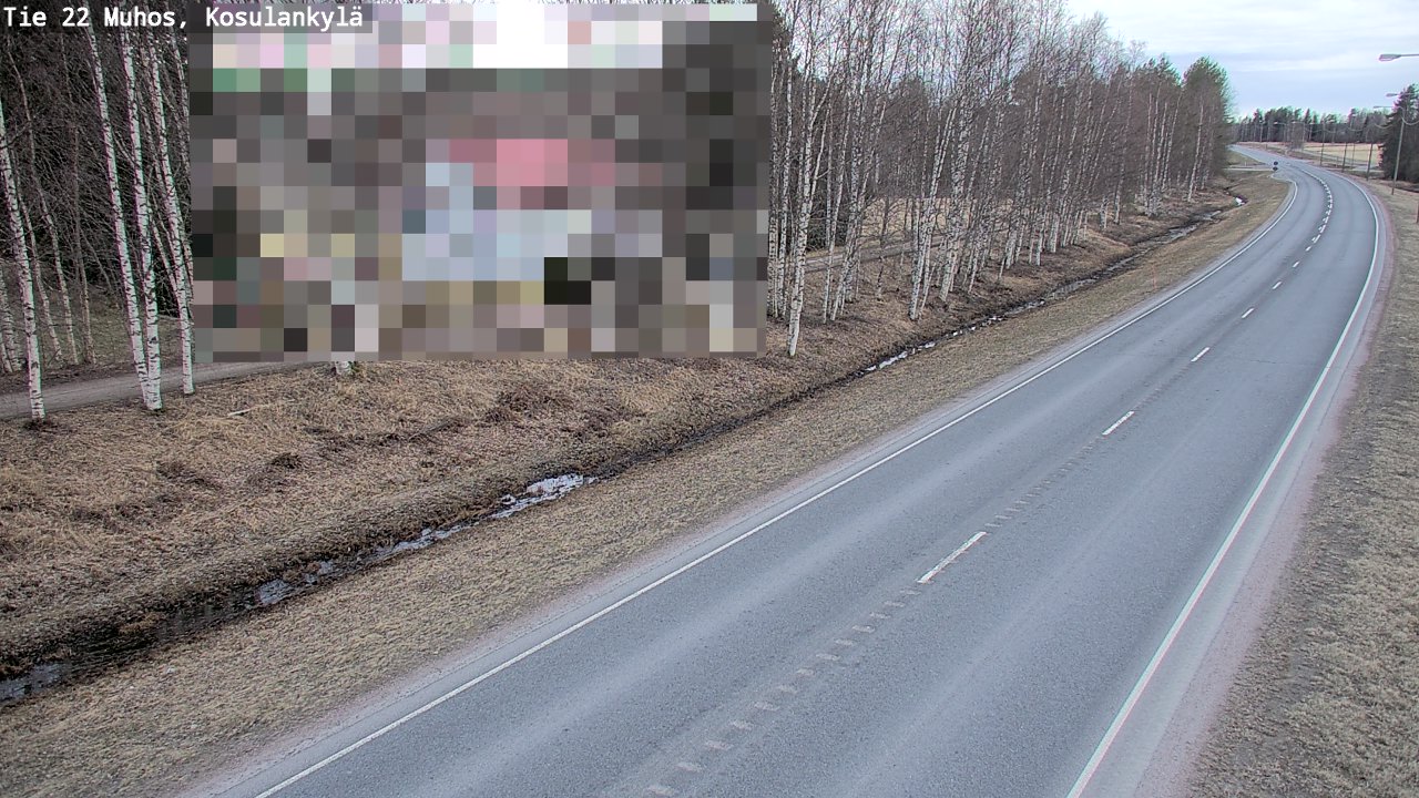 Weather Camera Image Road 22 Muhos, Kosulankylä, Muhos, Pohjois-Pohjanmaa