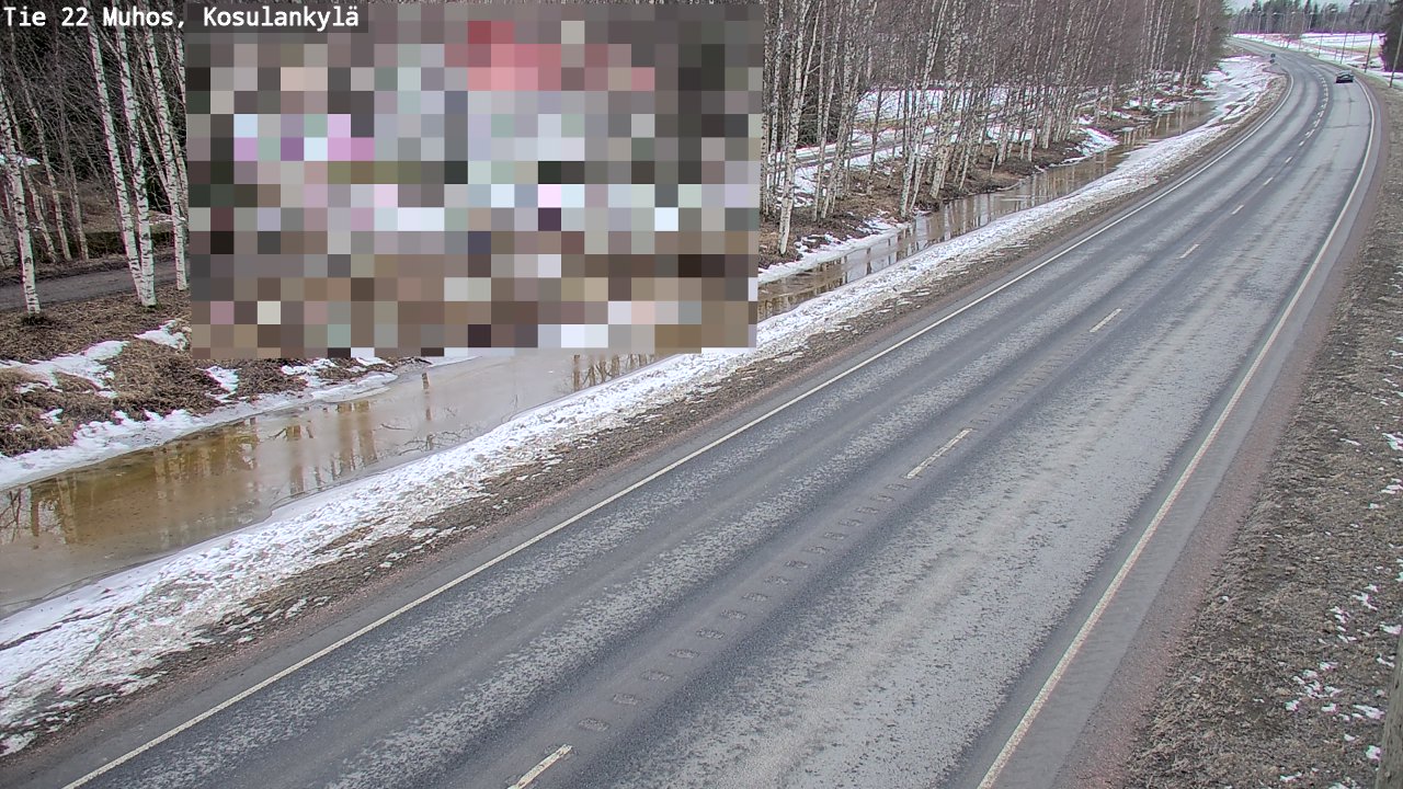 Weather Camera Image Väg 22 Muhos, Kosulankylä, Muhos, Pohjois-Pohjanmaa