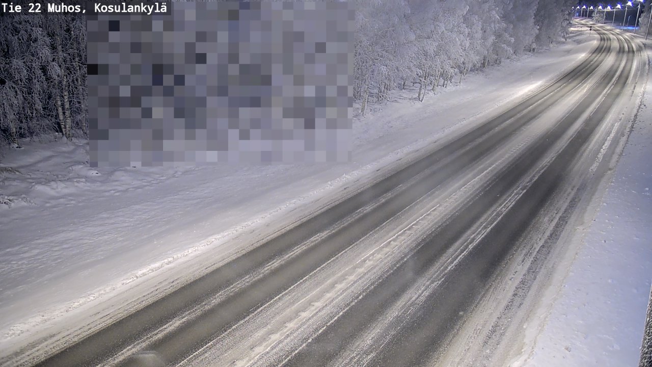Weather Camera Image Väg 22 Muhos, Kosulankylä, Muhos, Pohjois-Pohjanmaa