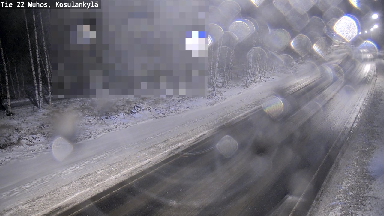 Weather Camera Image Väg 22 Muhos, Kosulankylä, Muhos, Pohjois-Pohjanmaa