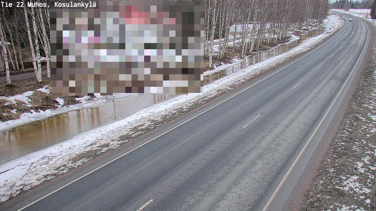 Weather Camera Image Väg 22 Muhos, Kosulankylä, Muhos, Pohjois-Pohjanmaa
