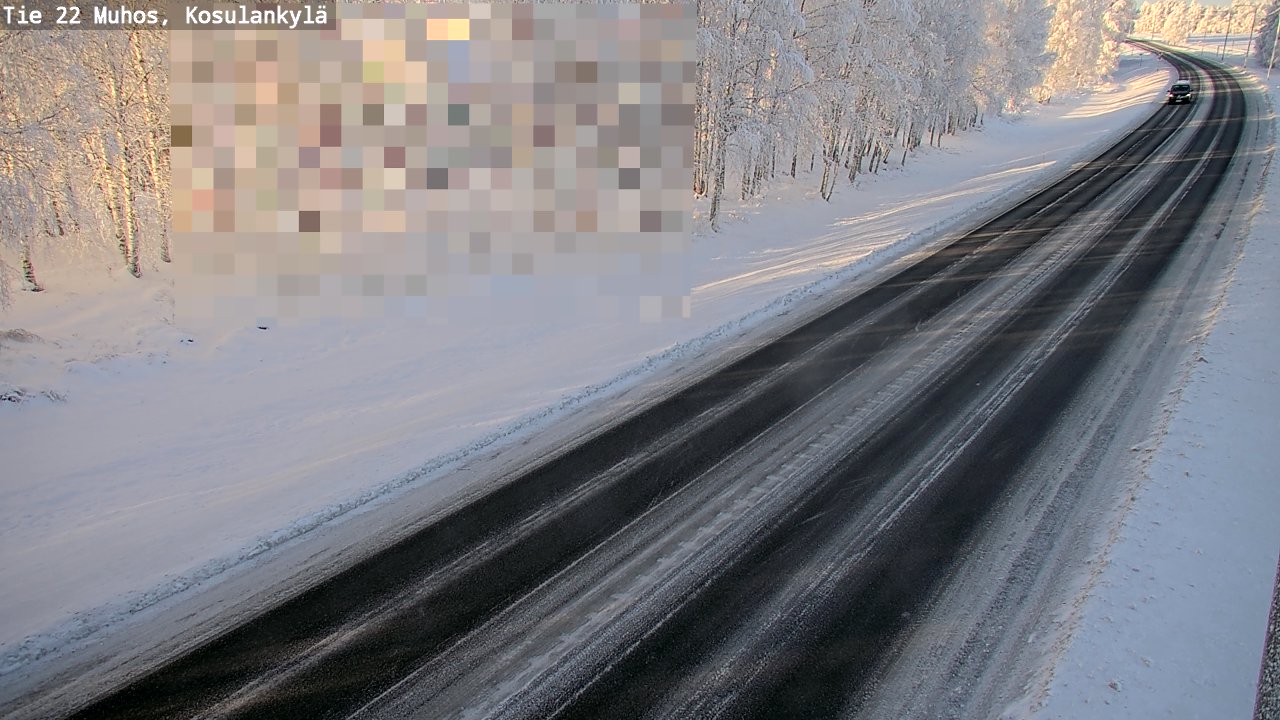 Weather Camera Image Road 22 Muhos, Kosulankylä, Muhos, Pohjois-Pohjanmaa