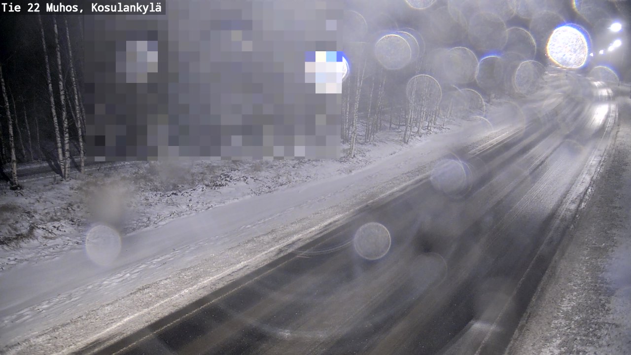 Weather Camera Image Väg 22 Muhos, Kosulankylä, Muhos, Pohjois-Pohjanmaa
