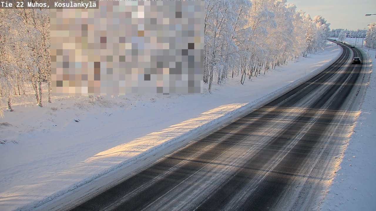 Weather Camera Image Road 22 Muhos, Kosulankylä, Muhos, Pohjois-Pohjanmaa
