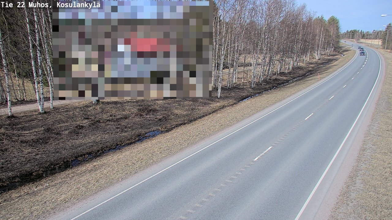 Weather Camera Image Road 22 Muhos, Kosulankylä, Muhos, Pohjois-Pohjanmaa