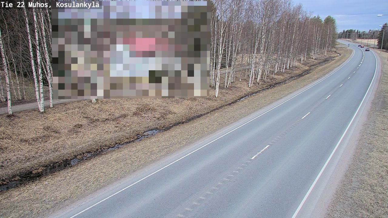 Weather Camera Image Road 22 Muhos, Kosulankylä, Muhos, Pohjois-Pohjanmaa