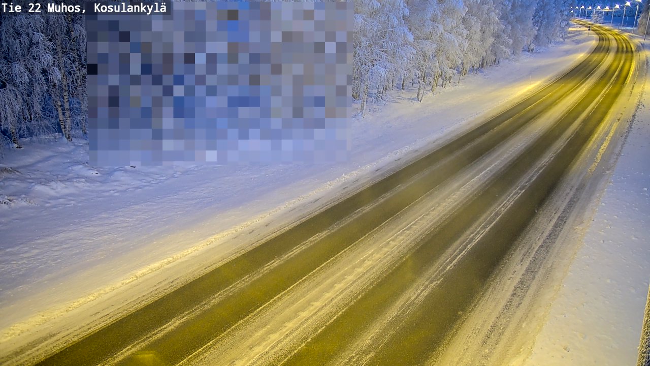 Weather Camera Image Road 22 Muhos, Kosulankylä, Muhos, Pohjois-Pohjanmaa