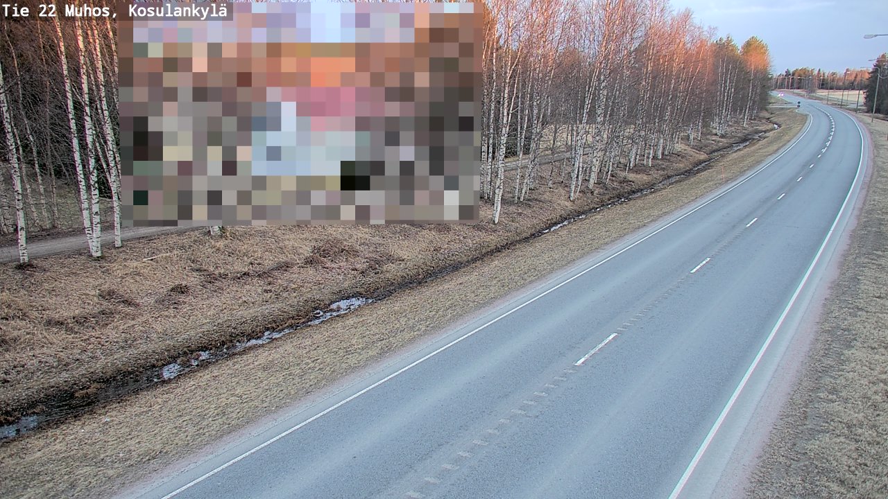 Weather Camera Image Road 22 Muhos, Kosulankylä, Muhos, Pohjois-Pohjanmaa
