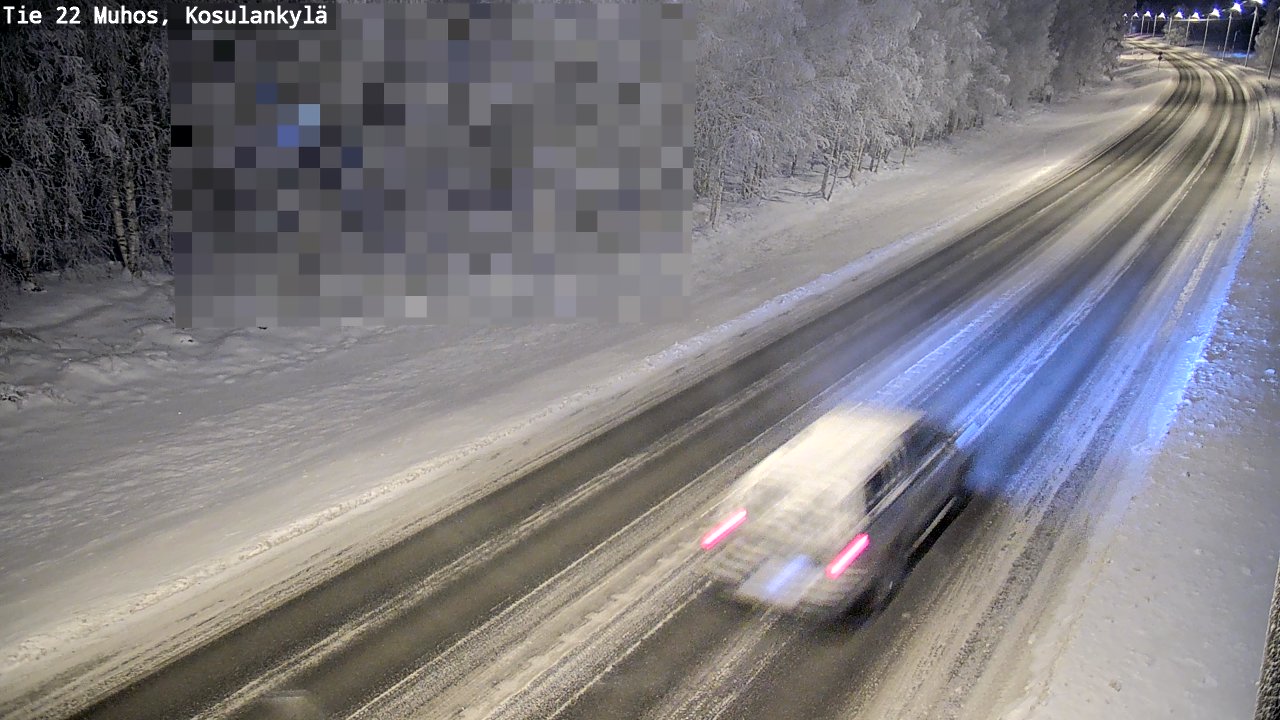 Weather Camera Image Väg 22 Muhos, Kosulankylä, Muhos, Pohjois-Pohjanmaa