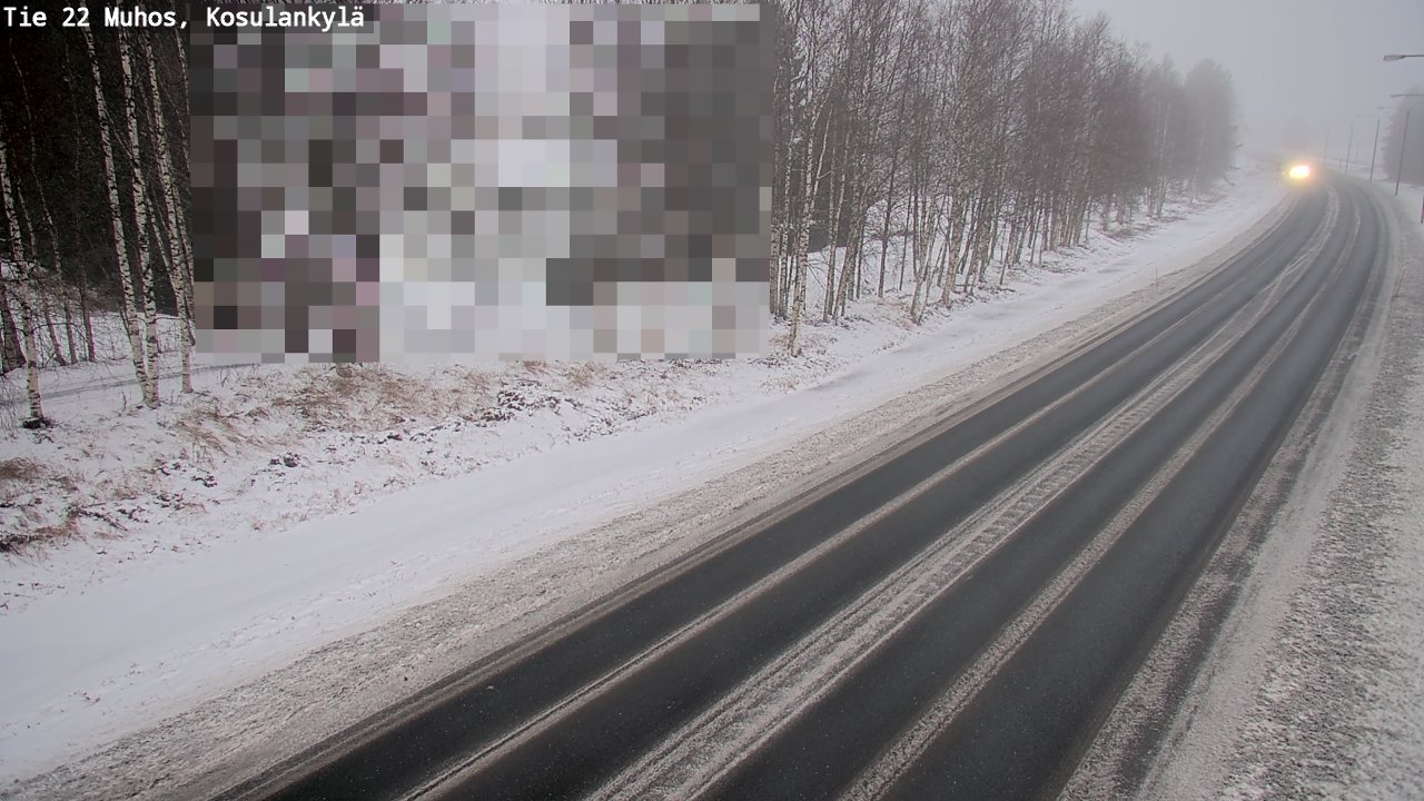 Weather Camera Image Väg 22 Muhos, Kosulankylä, Muhos, Pohjois-Pohjanmaa
