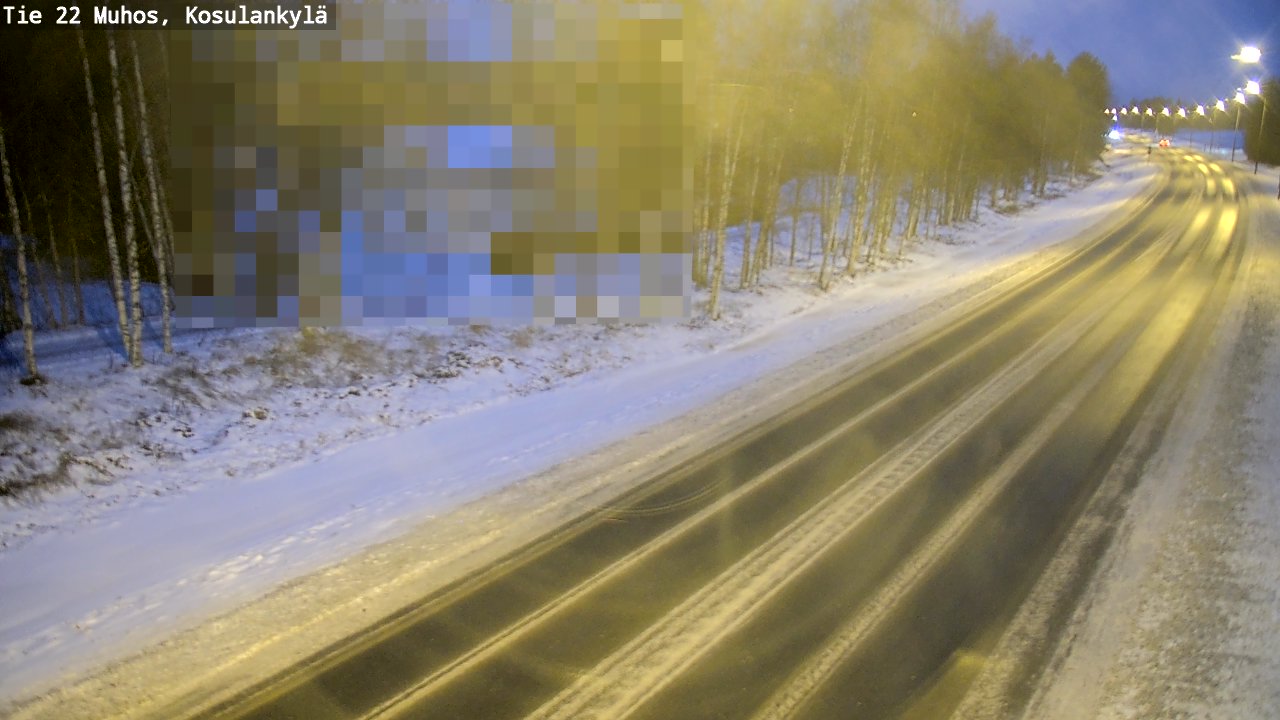Weather Camera Image Väg 22 Muhos, Kosulankylä, Muhos, Pohjois-Pohjanmaa
