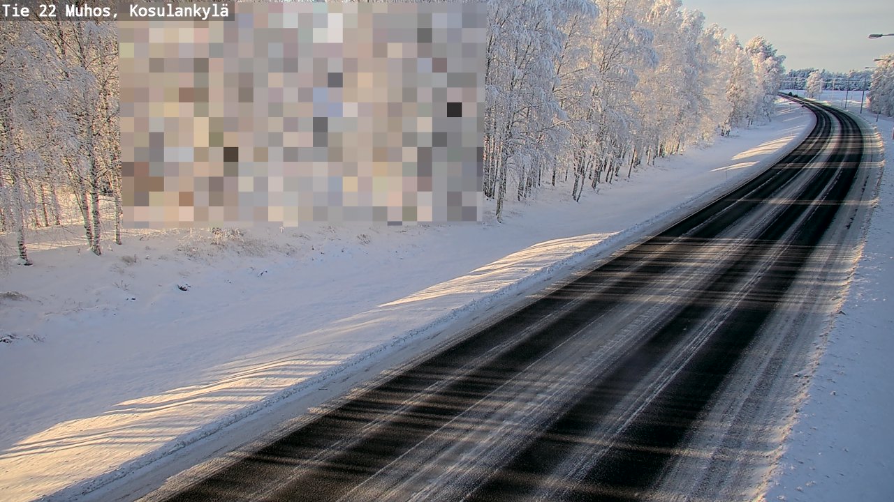 Weather Camera Image Road 22 Muhos, Kosulankylä, Muhos, Pohjois-Pohjanmaa