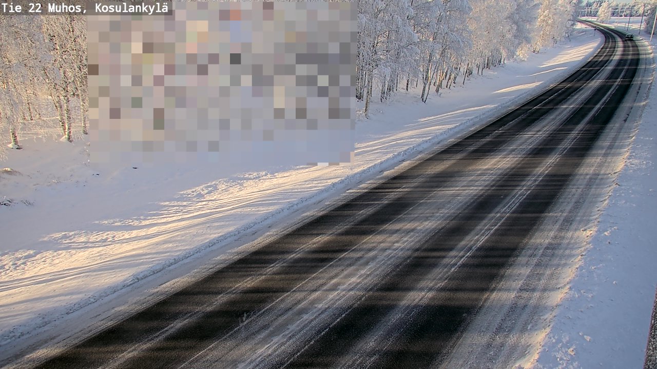 Weather Camera Image Road 22 Muhos, Kosulankylä, Muhos, Pohjois-Pohjanmaa
