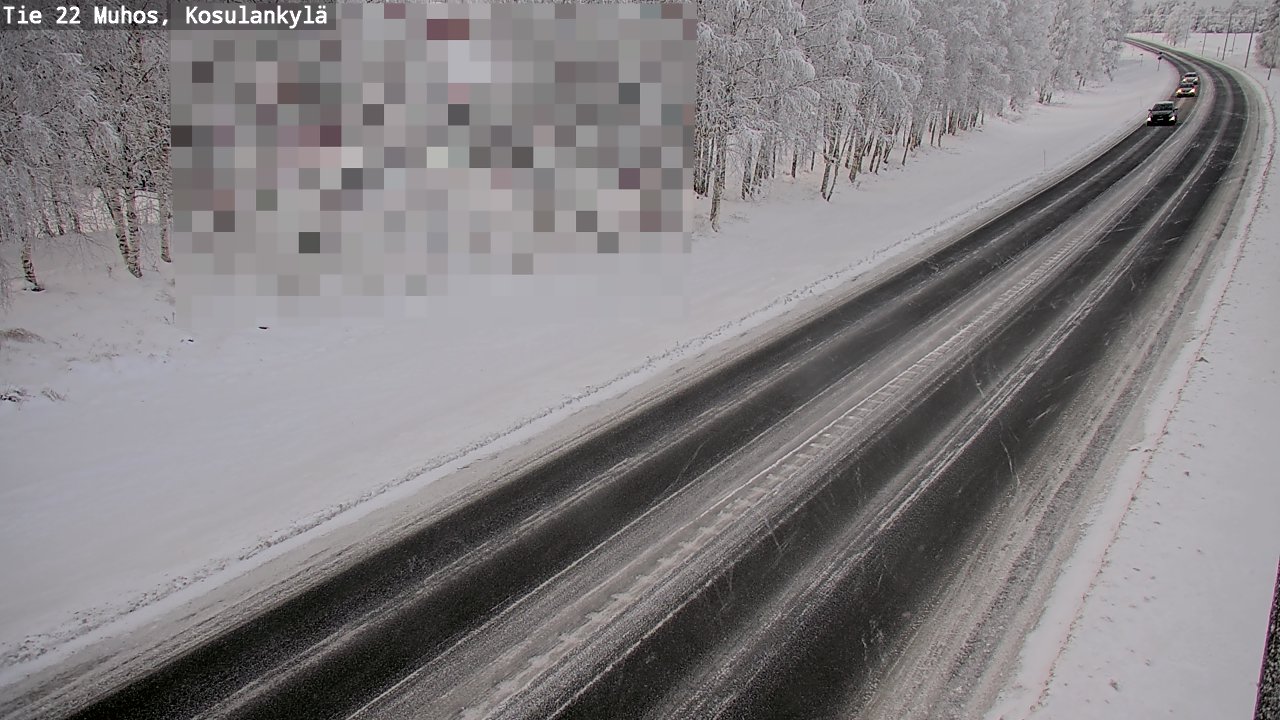 Weather Camera Image Väg 22 Muhos, Kosulankylä, Muhos, Pohjois-Pohjanmaa