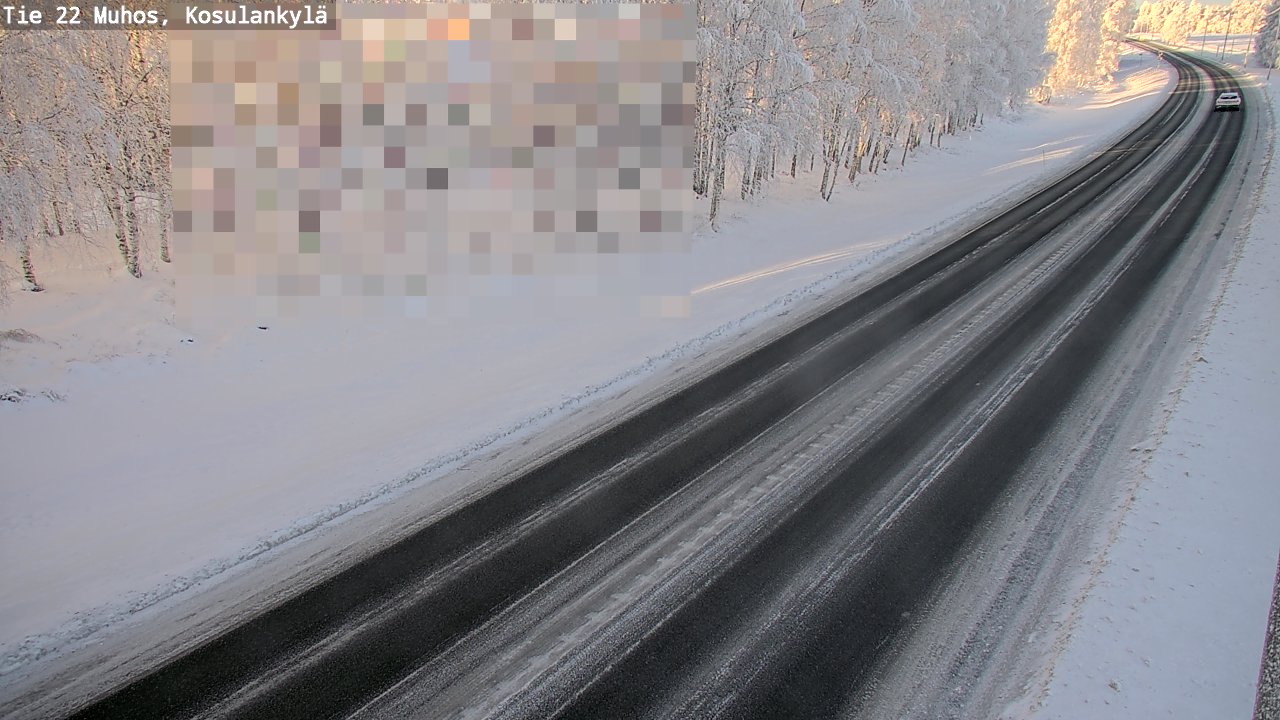 Weather Camera Image Road 22 Muhos, Kosulankylä, Muhos, Pohjois-Pohjanmaa