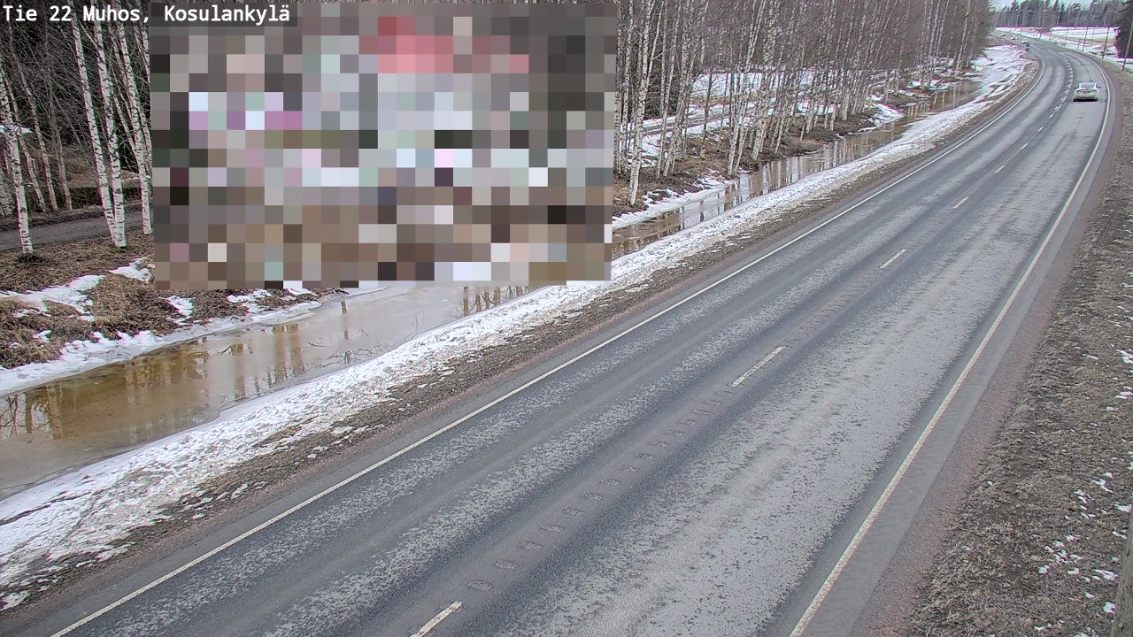 Weather Camera Image Väg 22 Muhos, Kosulankylä, Muhos, Pohjois-Pohjanmaa