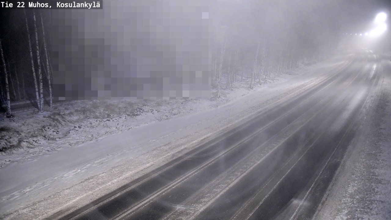 Weather Camera Image Väg 22 Muhos, Kosulankylä, Muhos, Pohjois-Pohjanmaa