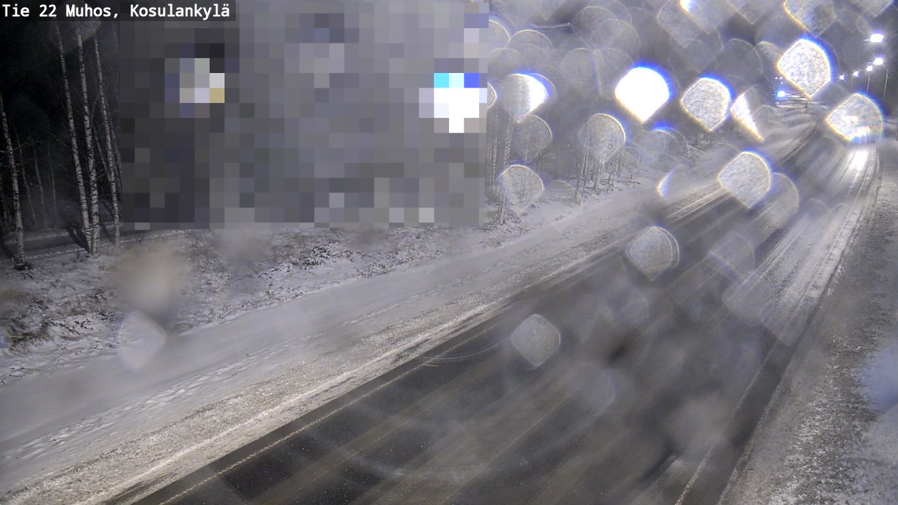 Weather Camera Image Väg 22 Muhos, Kosulankylä, Muhos, Pohjois-Pohjanmaa