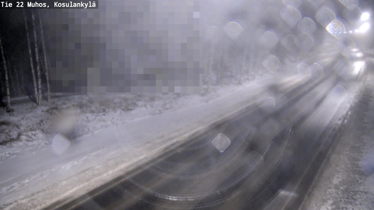Weather Camera Image Väg 22 Muhos, Kosulankylä, Muhos, Pohjois-Pohjanmaa