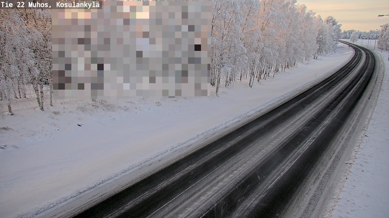 Weather Camera Image Road 22 Muhos, Kosulankylä, Muhos, Pohjois-Pohjanmaa
