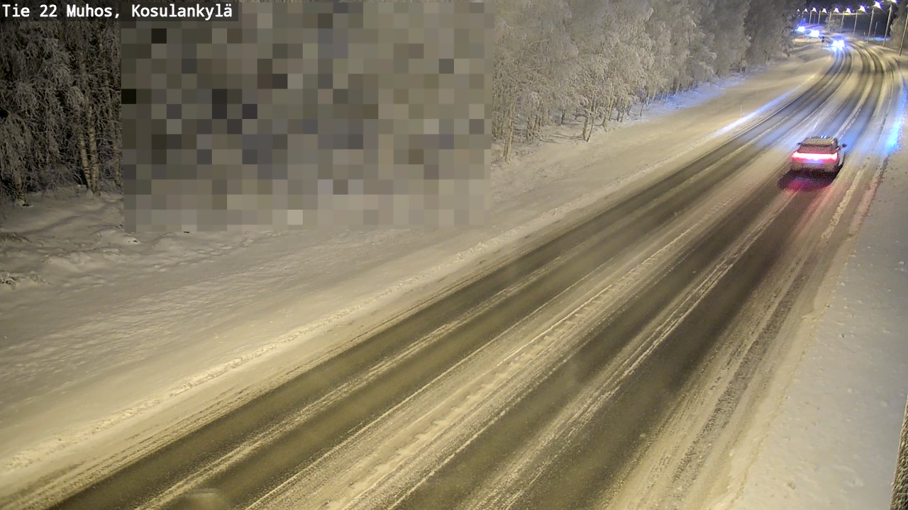 Weather Camera Image Väg 22 Muhos, Kosulankylä, Muhos, Pohjois-Pohjanmaa