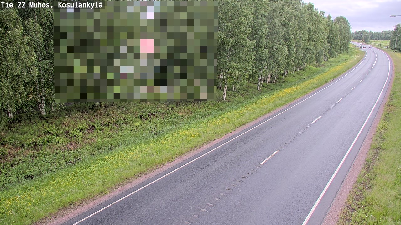 Weather Camera Image Väg 22 Muhos, Kosulankylä, Muhos, Pohjois-Pohjanmaa