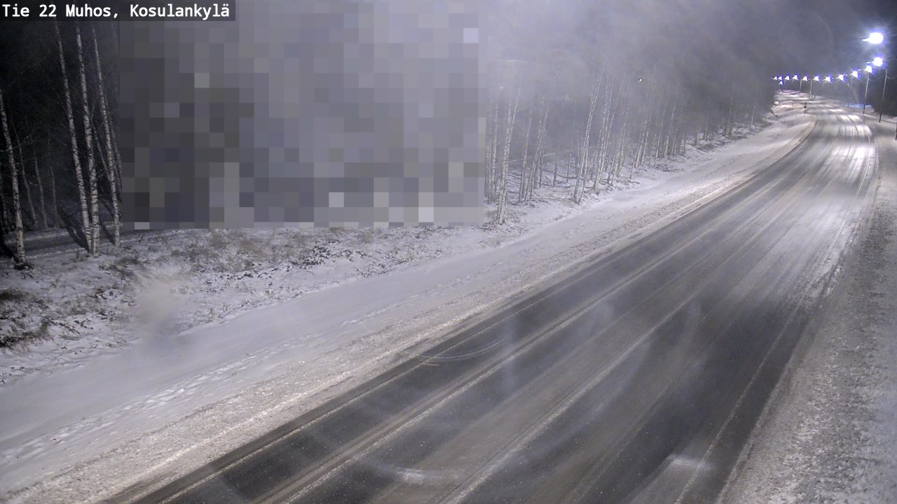 Weather Camera Image Väg 22 Muhos, Kosulankylä, Muhos, Pohjois-Pohjanmaa