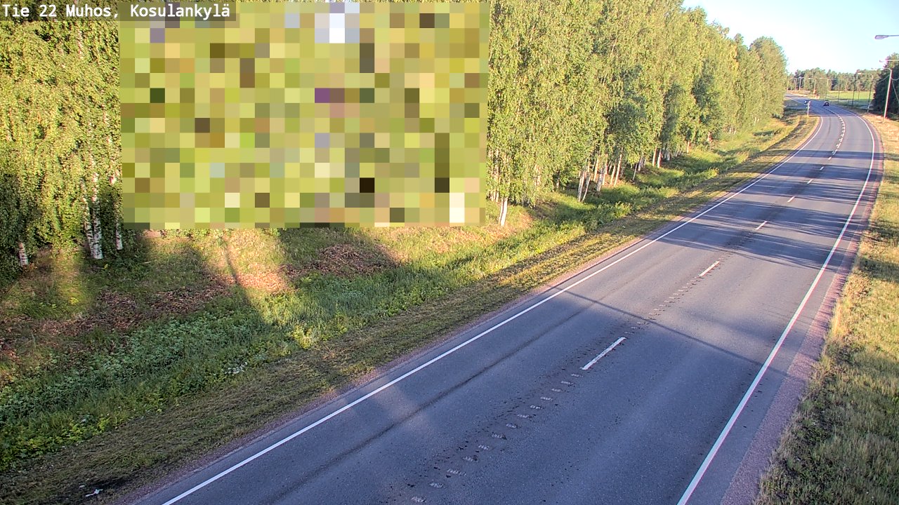 Weather Camera Image Road 22 Muhos, Kosulankylä, Muhos, Pohjois-Pohjanmaa