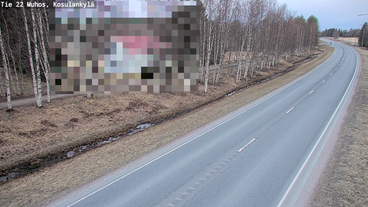 Weather Camera Image Road 22 Muhos, Kosulankylä, Muhos, Pohjois-Pohjanmaa