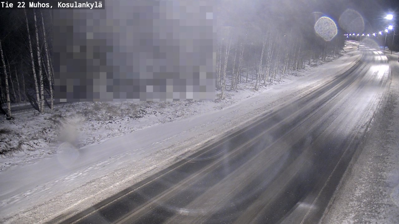 Weather Camera Image Väg 22 Muhos, Kosulankylä, Muhos, Pohjois-Pohjanmaa