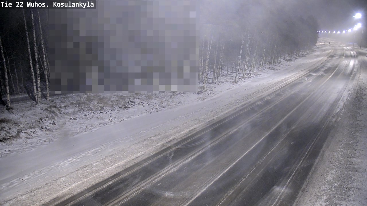 Weather Camera Image Väg 22 Muhos, Kosulankylä, Muhos, Pohjois-Pohjanmaa