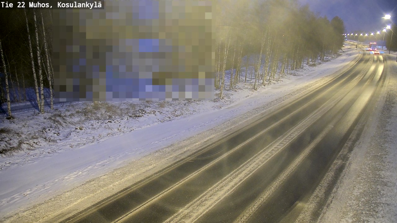 Weather Camera Image Väg 22 Muhos, Kosulankylä, Muhos, Pohjois-Pohjanmaa
