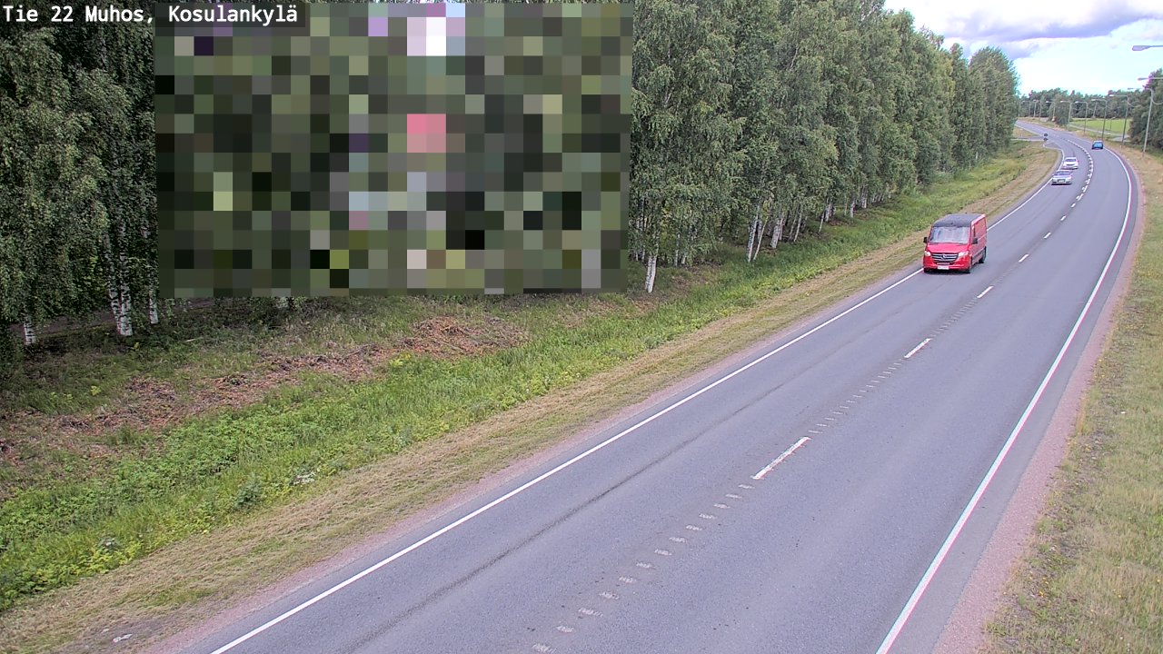 Weather Camera Image Väg 22 Muhos, Kosulankylä, Muhos, Pohjois-Pohjanmaa