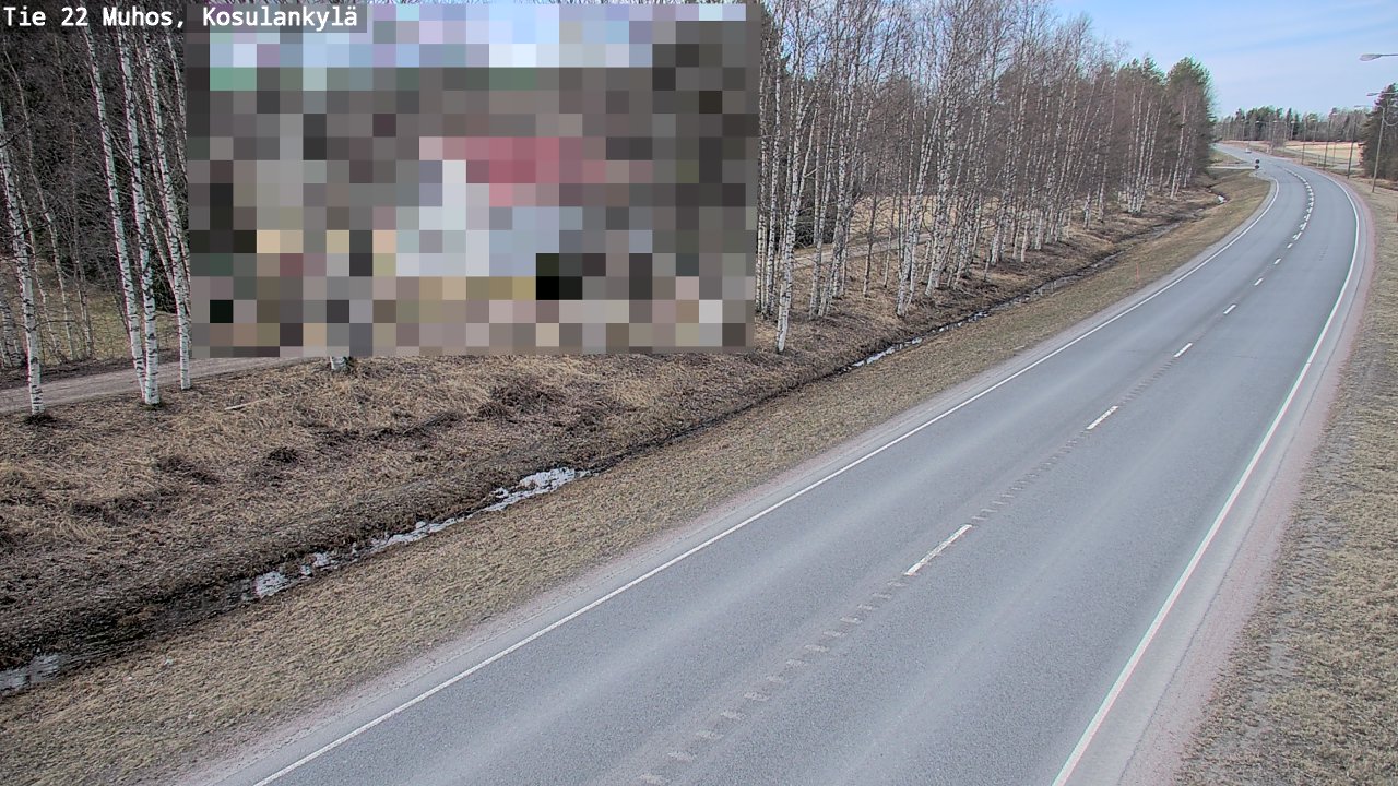 Weather Camera Image Road 22 Muhos, Kosulankylä, Muhos, Pohjois-Pohjanmaa