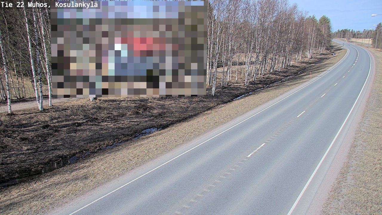 Weather Camera Image Road 22 Muhos, Kosulankylä, Muhos, Pohjois-Pohjanmaa