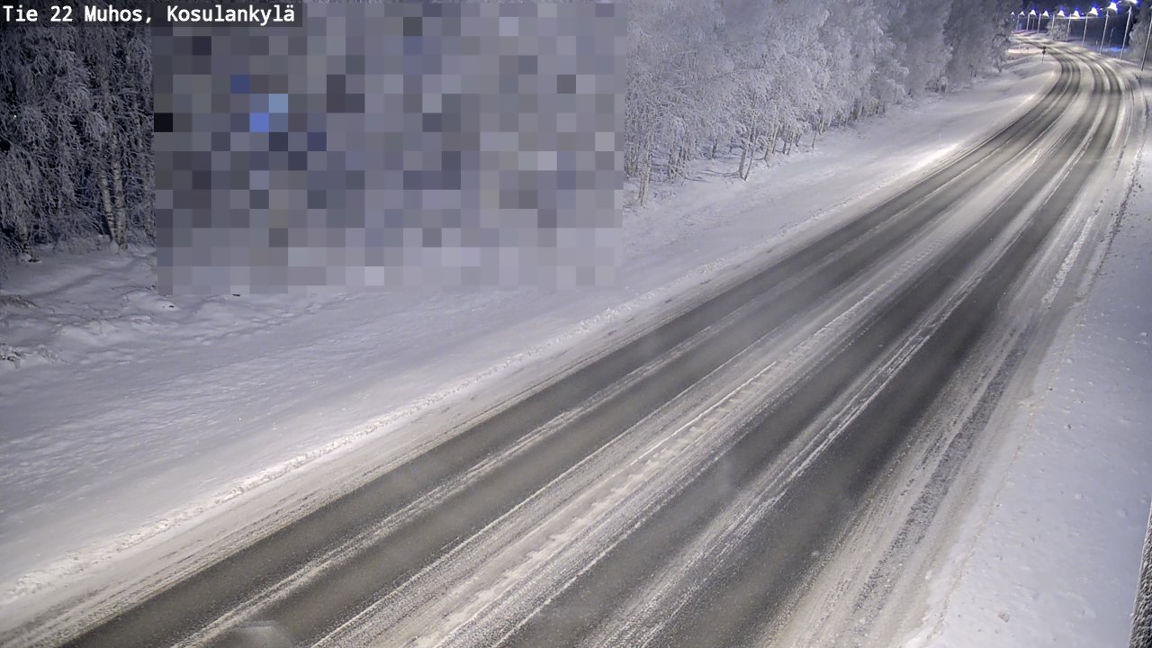 Weather Camera Image Väg 22 Muhos, Kosulankylä, Muhos, Pohjois-Pohjanmaa