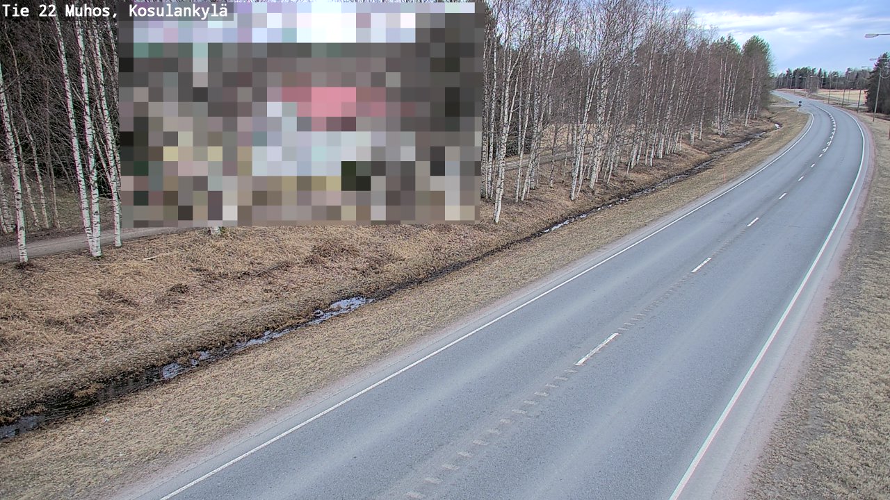 Weather Camera Image Road 22 Muhos, Kosulankylä, Muhos, Pohjois-Pohjanmaa
