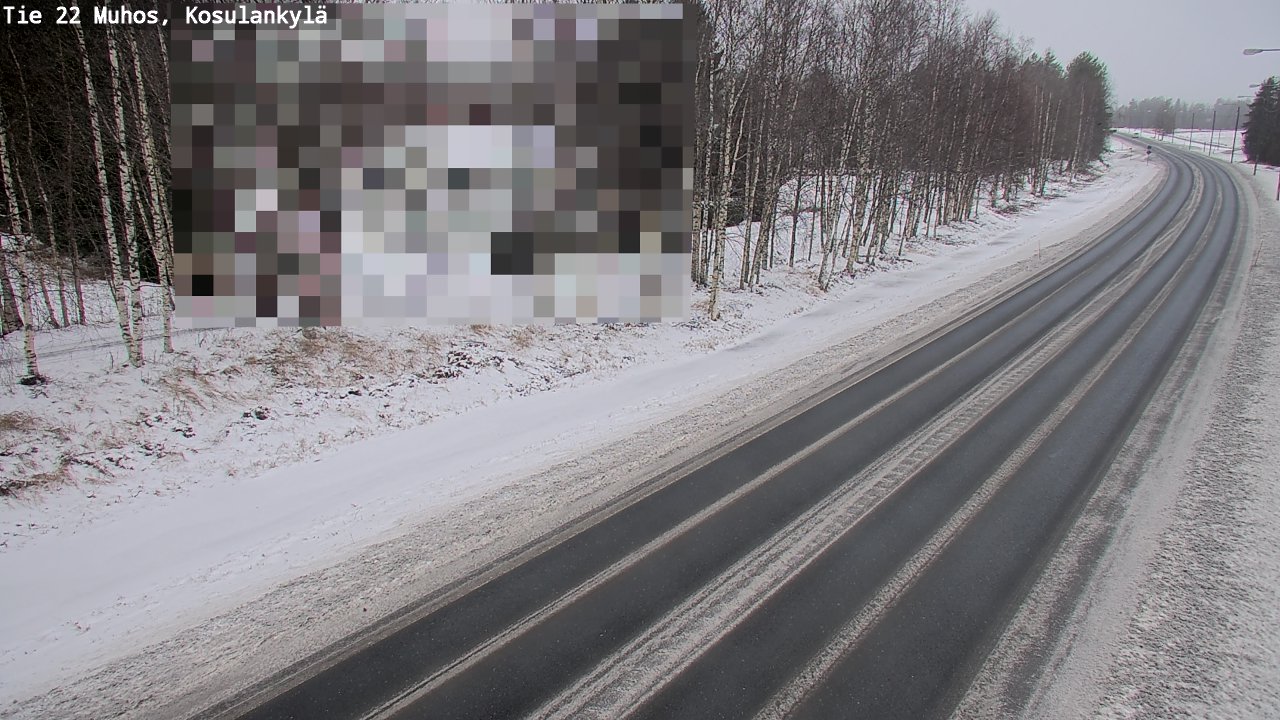 Weather Camera Image Väg 22 Muhos, Kosulankylä, Muhos, Pohjois-Pohjanmaa