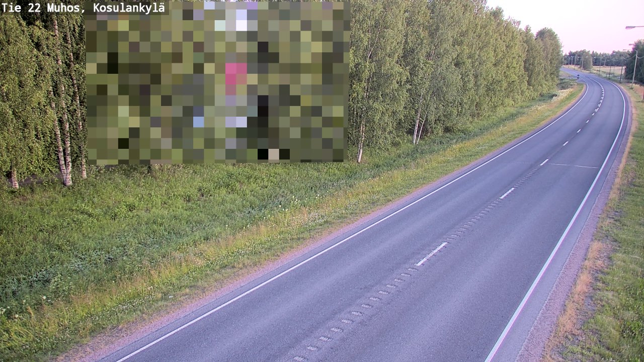 Weather Camera Image Väg 22 Muhos, Kosulankylä, Muhos, Pohjois-Pohjanmaa