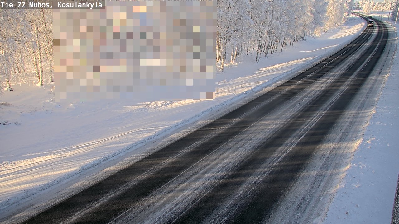 Weather Camera Image Road 22 Muhos, Kosulankylä, Muhos, Pohjois-Pohjanmaa